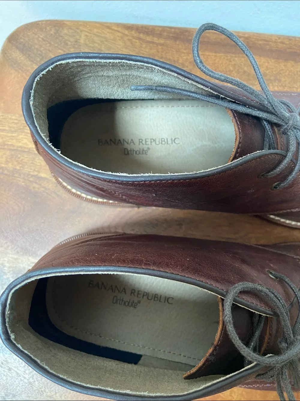 Banana Republic Dark Brown Leather Chukka Boots